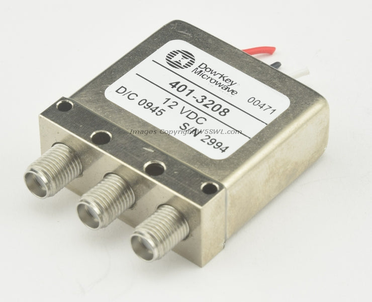 Dowkey Microwave RF Coaxial Relay 401-3208 DC-18GHz SMA Failsafe 12VDC - Dave's Hobby Shop by W5SWL