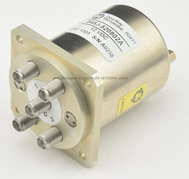 Dowkey Microwave RF Coaxial Switch 545J-520802A DC-18GHz SMA 4-Position 12VDC - Dave's Hobby Shop by W5SWL