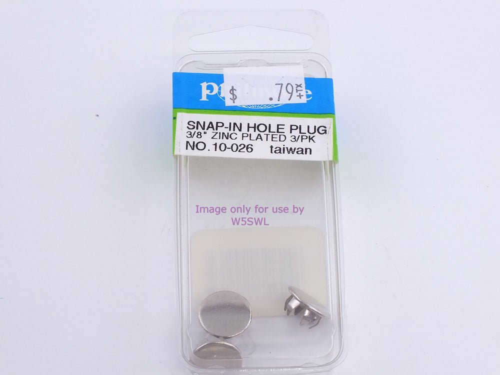 Philmore 10-026 Snap-In Hole Plug 3/8" Zinc Plated 3Pk (bin100) - Dave's Hobby Shop by W5SWL