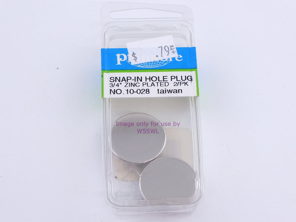 Philmore 10-028 Snap-In Hole Plug 3/4" Zinc Plated 2Pk (bin101) - Dave's Hobby Shop by W5SWL