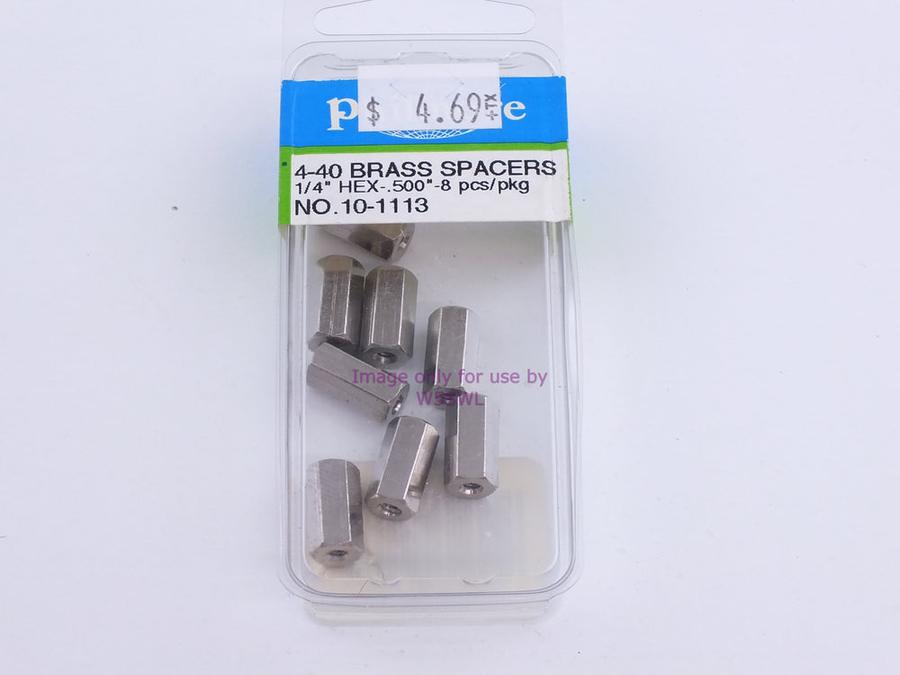 Philmore 10-1113 4-40 Brass Spacers 1/4" Hex-.500"-8 Pcs/Pkg (bin100) - Dave's Hobby Shop by W5SWL