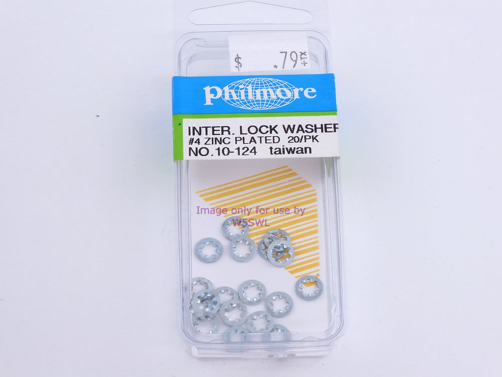 Philmore 10-124 Inter Lock Washer #4 Zinc Plated 20Pk (bin101) - Dave's Hobby Shop by W5SWL