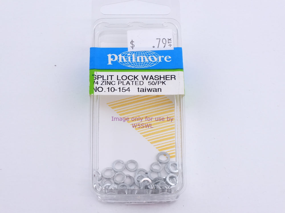 Philmore 10-154 Split Lock Washer #4 Zinc Plated 50Pk (bin101) - Dave's Hobby Shop by W5SWL