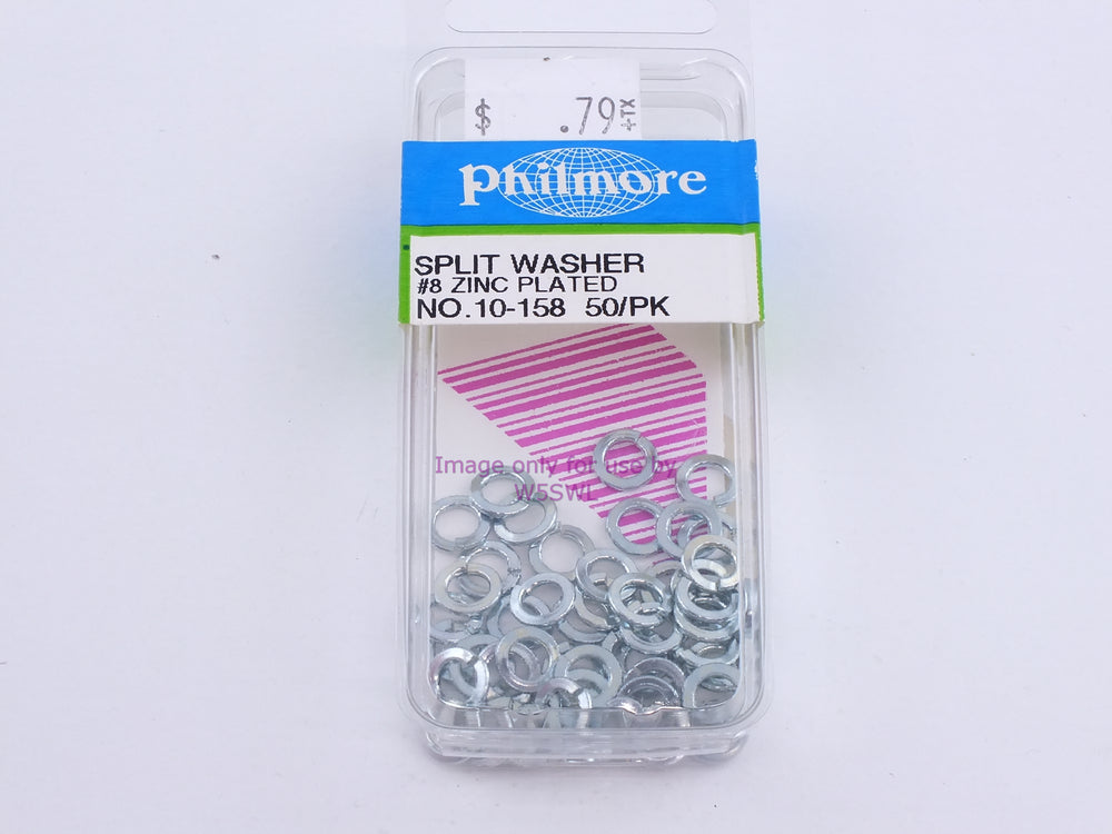 Philmore 10-158 Split Washer #8 Zinc Plated 50Pk (bin101) - Dave's Hobby Shop by W5SWL