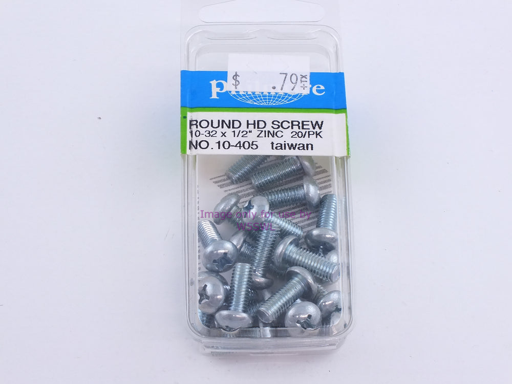 Philmore 10-405 Round HD Screw 10-32 x 1/2" Zinc 20Pk (bin101) - Dave's Hobby Shop by W5SWL