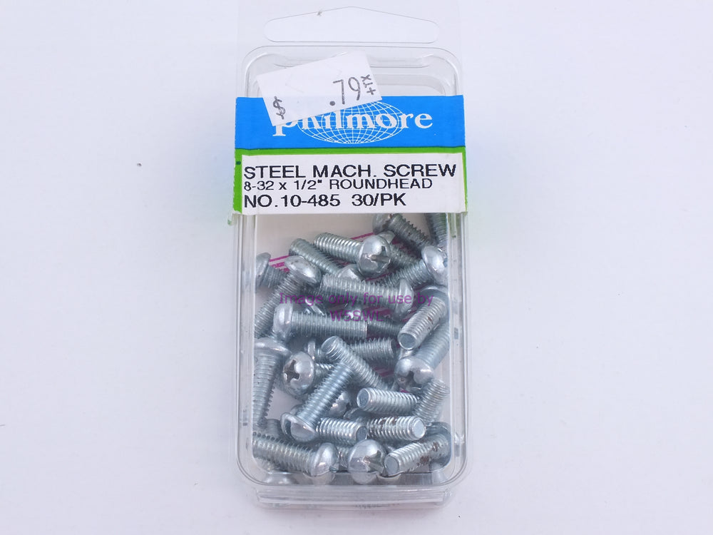 Philmore 10-485 Steel Mach. Screw 8-32 x 1/2" Roundhead 30Pk (bin99) - Dave's Hobby Shop by W5SWL