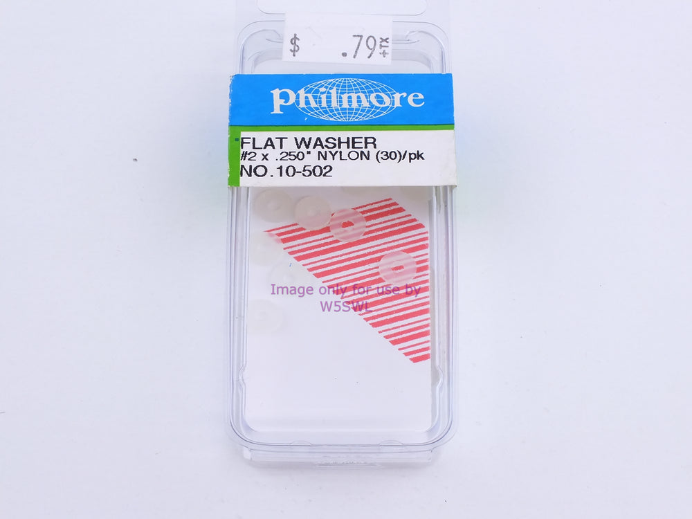 Philmore 10-502 Flat Washer #2 x .250" Nylon 30Pk (bin99) - Dave's Hobby Shop by W5SWL