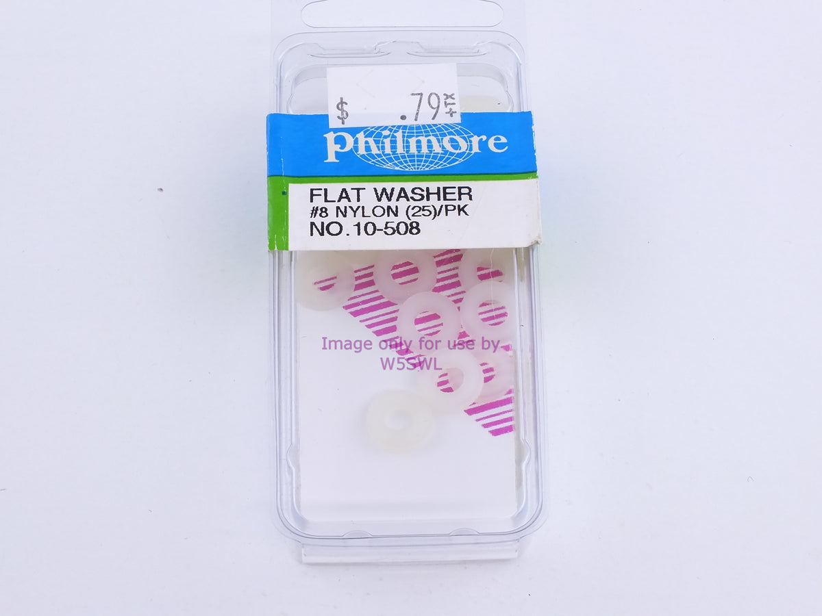 Philmore 10-508 Flat Washer #8 Nylon 25Pk (bin100) - Dave's Hobby Shop by W5SWL