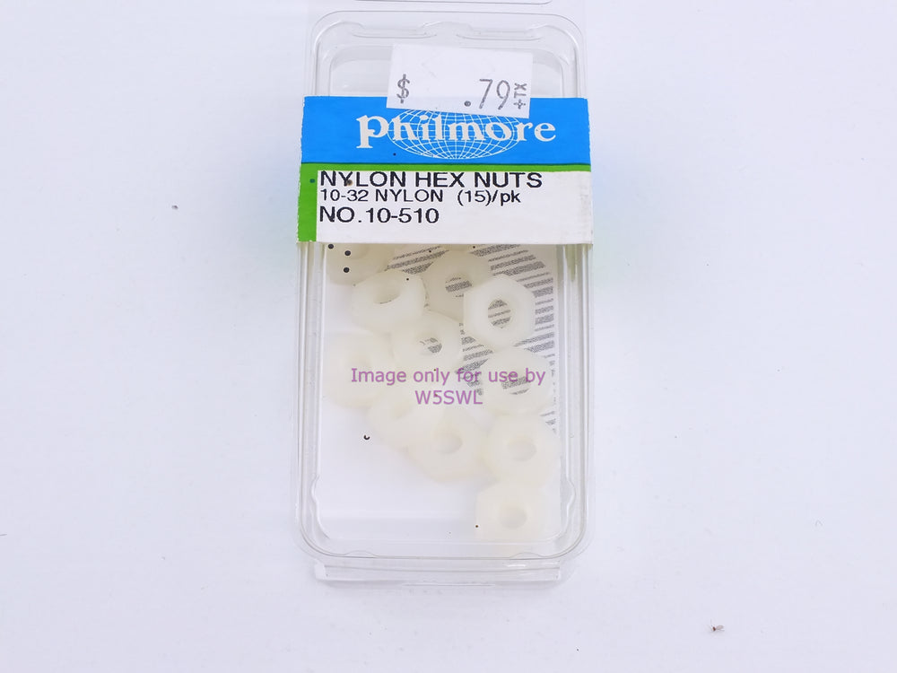 Philmore 10-510 Nylon Hex Nuts 10-32 Nylon 15Pk (bin100) - Dave's Hobby Shop by W5SWL
