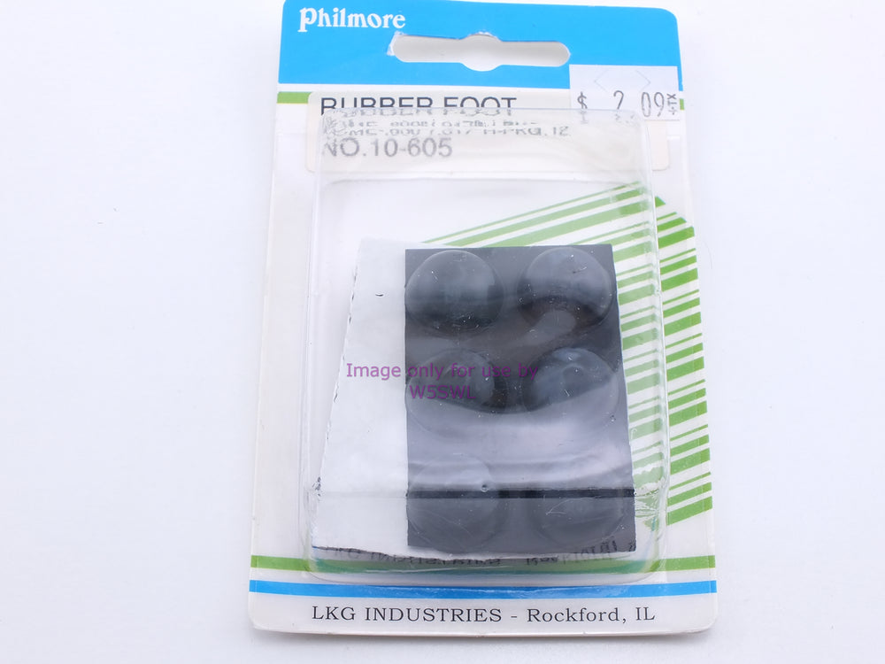 Philmore 10-605 Rubber Foot Dome-.630"/.317"H-PKG.12 (bin28) - Dave's Hobby Shop by W5SWL