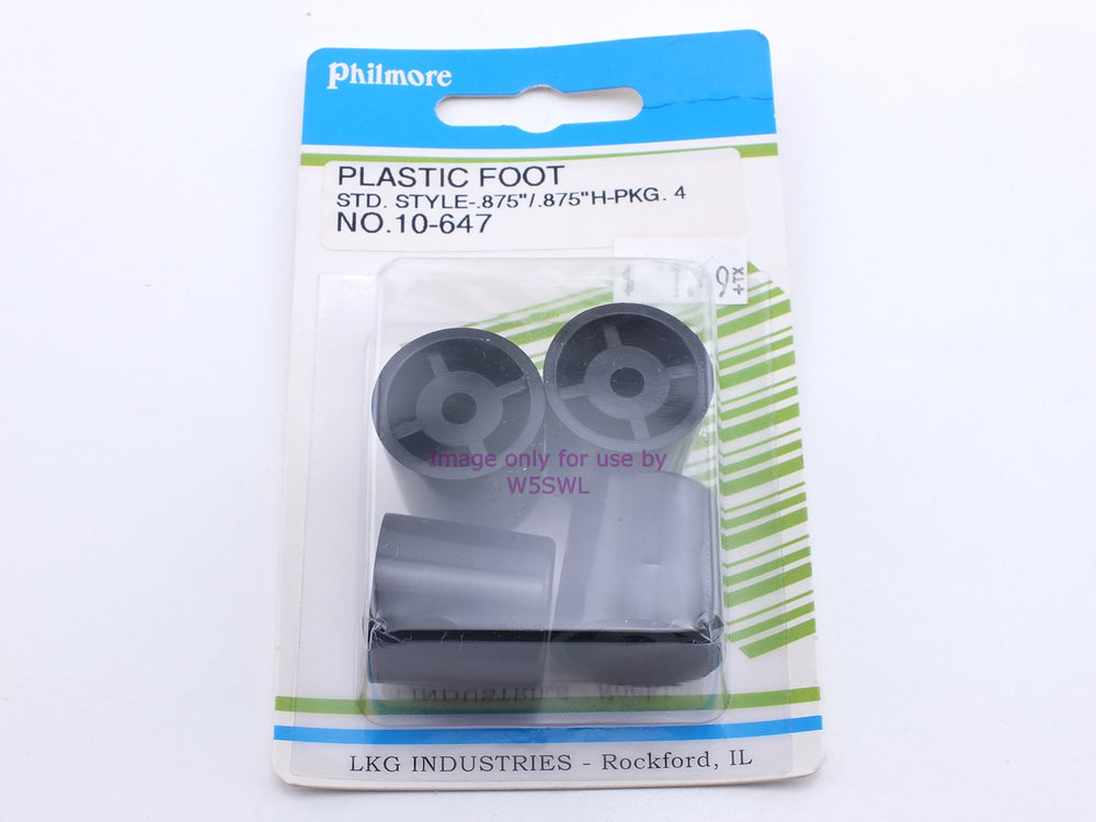 Philmore 10-647 Plastic Foot STD Style-.875"/.875"H-PKG. 4 (bin28) - Dave's Hobby Shop by W5SWL