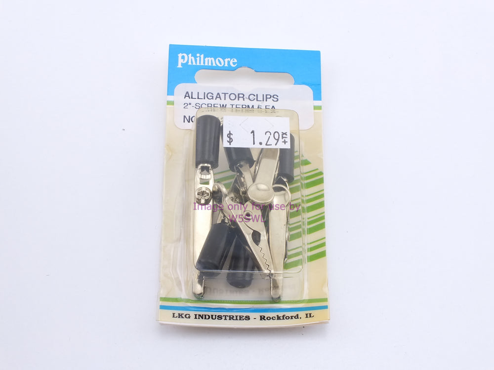 Philmore 10120BP Alligator Clips 2"- Screw Term-5 Ea. (bin39) - Dave's Hobby Shop by W5SWL