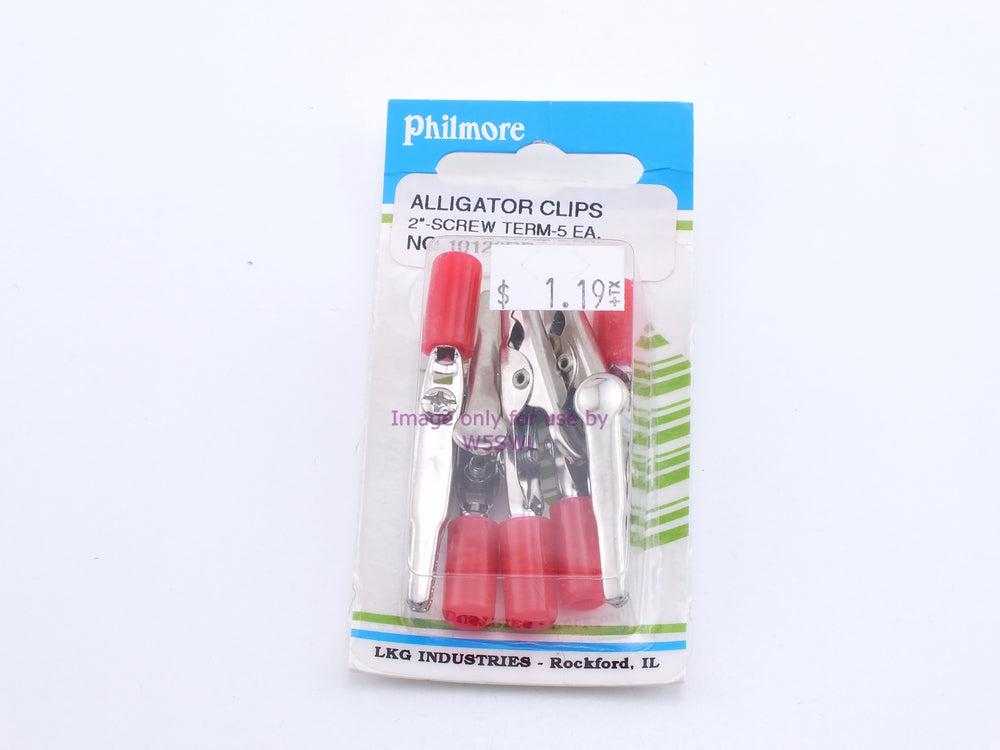 Philmore 10120RP Alligator Clips 2"- Screw Term-5 Ea. (bin39) - Dave's Hobby Shop by W5SWL