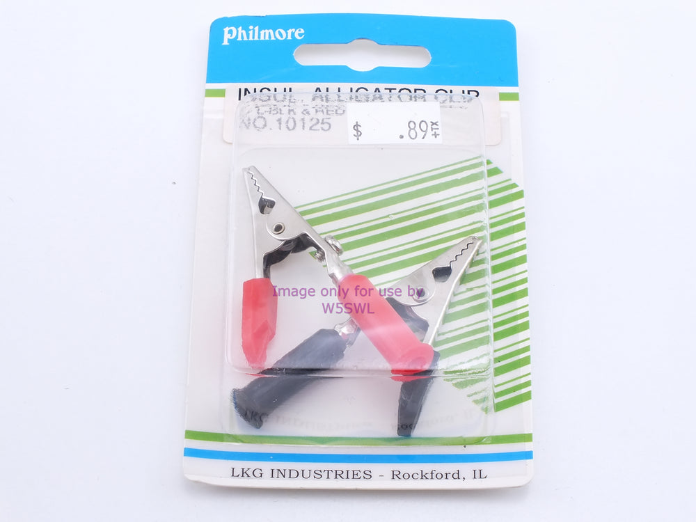Philmore 10125 Insul. Alligator Clips 2" L-BLK & RED Handle (bin39) - Dave's Hobby Shop by W5SWL