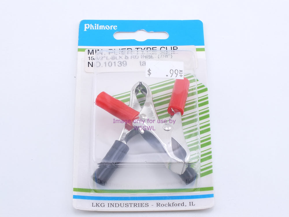 Philmore 10139 Min. Plier-Type Clip 15A//2"L-BLK & RD Insl. (7/8") (bin43) - Dave's Hobby Shop by W5SWL