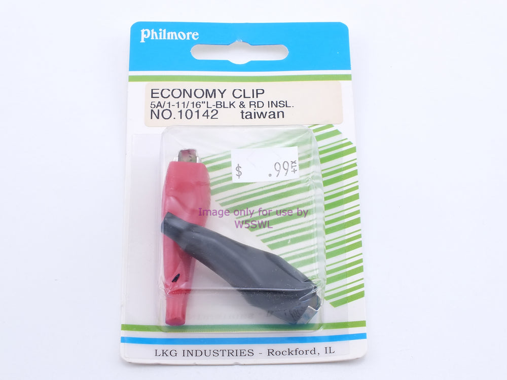 Philmore 10142 Economy Clip 5A/1-11/16"L-BLK & RD Insl. (bin43) - Dave's Hobby Shop by W5SWL