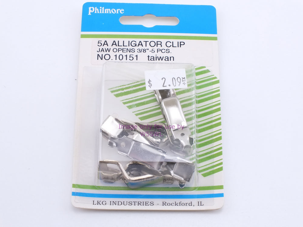 Philmore 10151 5A Alligator Clip Jaw Opens 3/8"-5PCS (bin39) - Dave's Hobby Shop by W5SWL