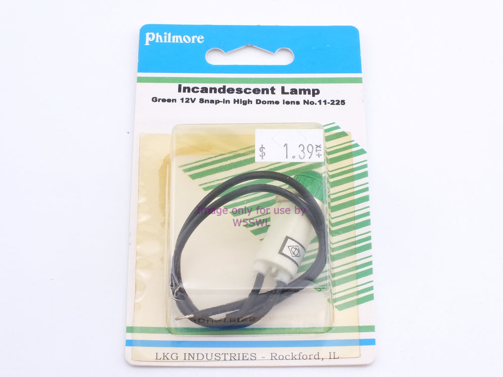 Philmore 11-225 Incandescent Lamp Green 12V Snap-In High Dome Lens (bin47) - Dave's Hobby Shop by W5SWL