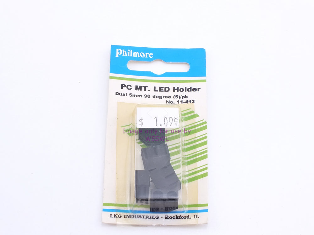 Philmore 11-412 PC Mt. LED Holder Dual 5mm 90 Degree 5Pk (bin55) - Dave's Hobby Shop by W5SWL