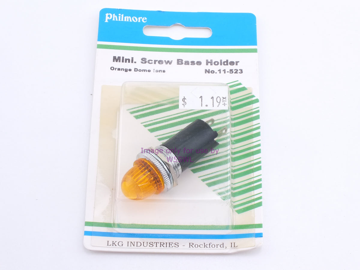 Philmore 11-523 Mini Screw Base Holder Orange Dome Lens (bin55) - Dave's Hobby Shop by W5SWL