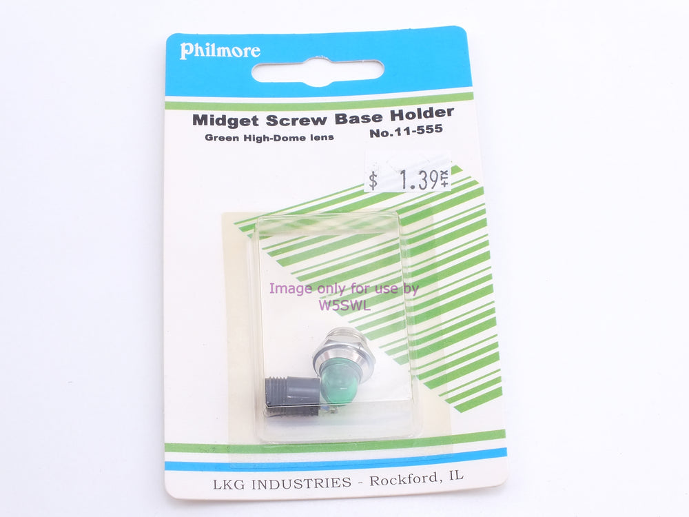 Philmore 11-555 Midget Screw Base Holder Green High-Dome Lens (bin55) - Dave's Hobby Shop by W5SWL