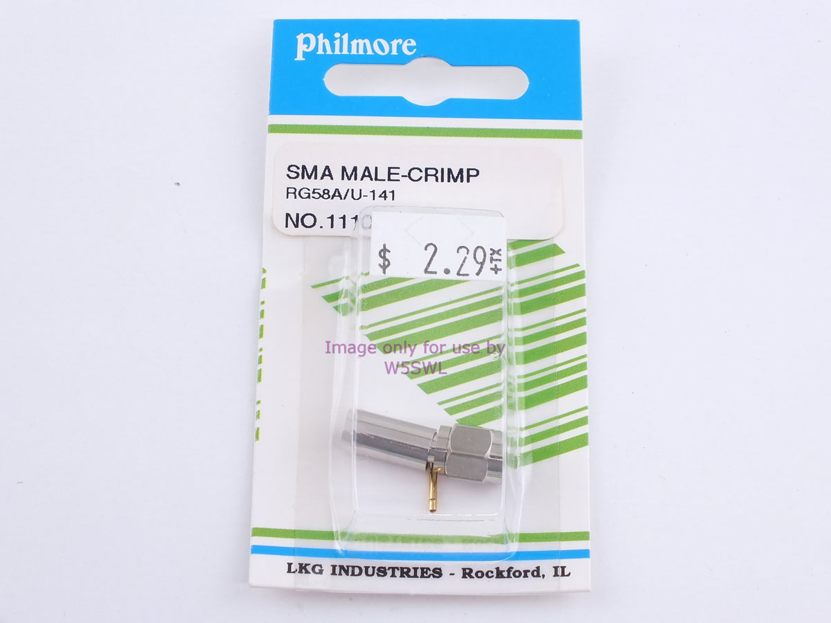 Philmore 11100 SMA Male-Crimp RG58A/U-141 (bin86) - Dave's Hobby Shop by W5SWL