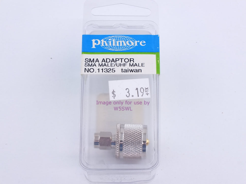 Philmore 11325 SMA Adaptor SMA Male/UHF Male (bin102) - Dave's Hobby Shop by W5SWL