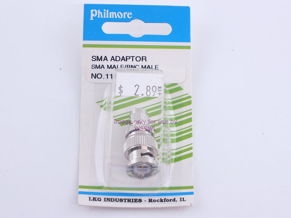 Philmore 11330 SMA Adaptor SMA Male/BNC Male (bin102) - Dave's Hobby Shop by W5SWL