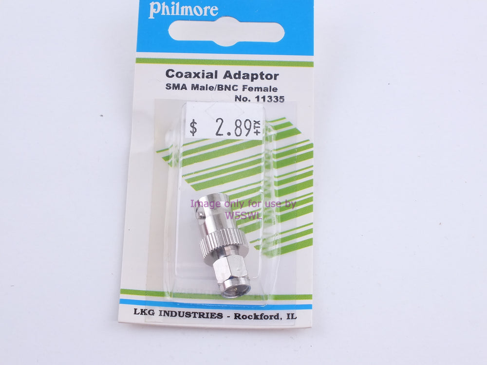 Philmore 11335 Coaxial Adaptor SMA Male/BNC Female (bin102) - Dave's Hobby Shop by W5SWL