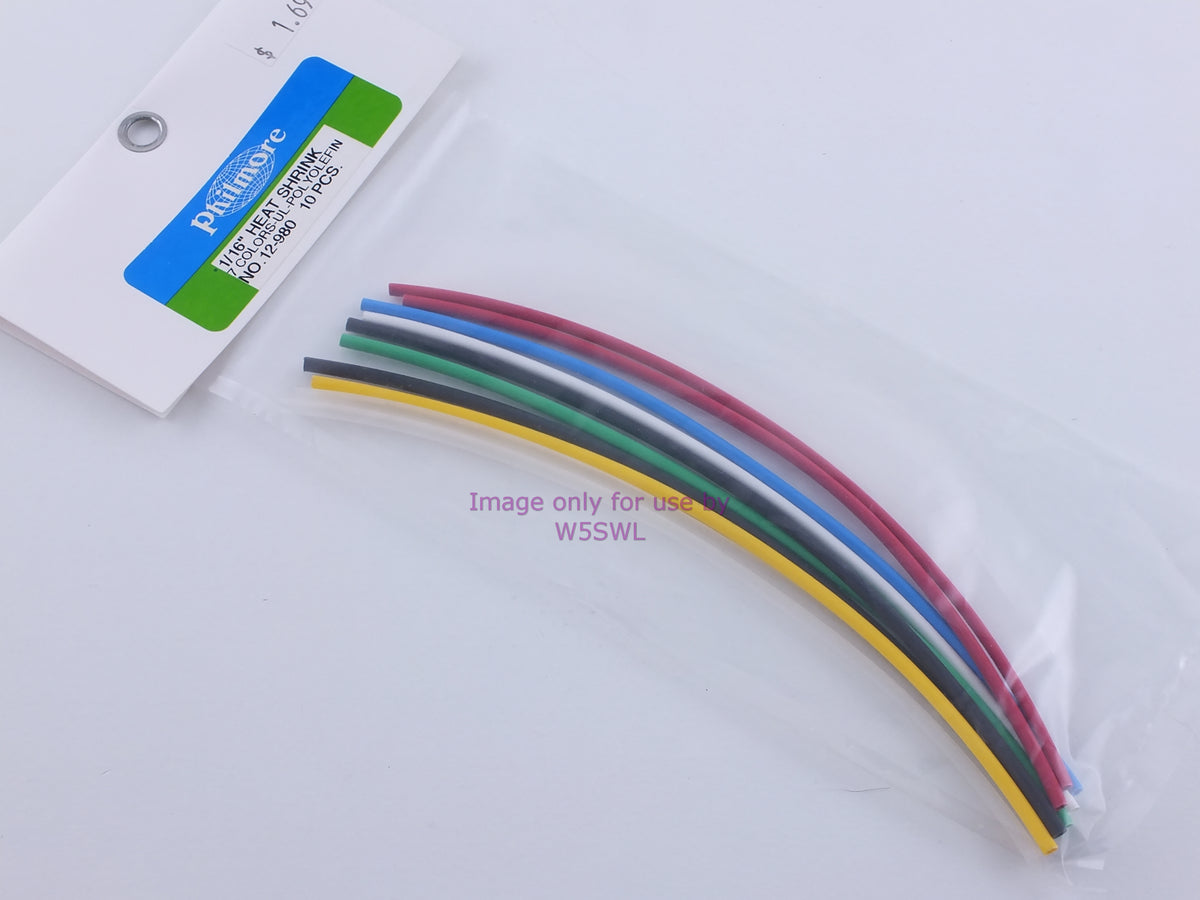 Philmore 12-980 1/16" Heat Shrink 7 Colors Polyolefin (bin68) - Dave's Hobby Shop by W5SWL