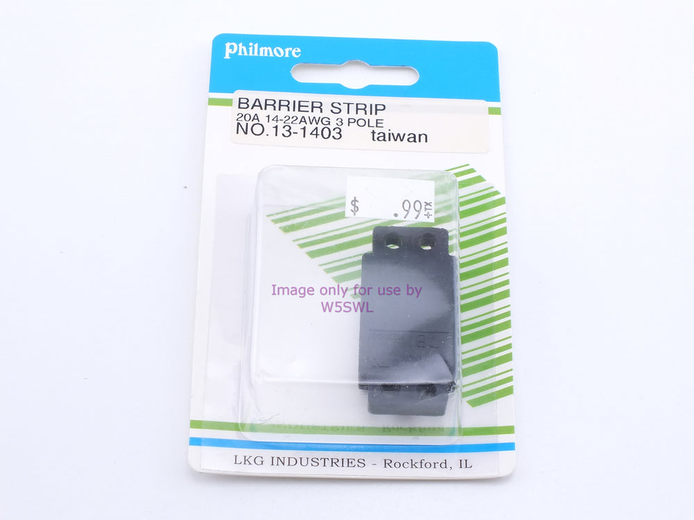 Philmore 13-1403 Barrier Strip 20A 14-22AWG 3 Pole (bin96) - Dave's Hobby Shop by W5SWL