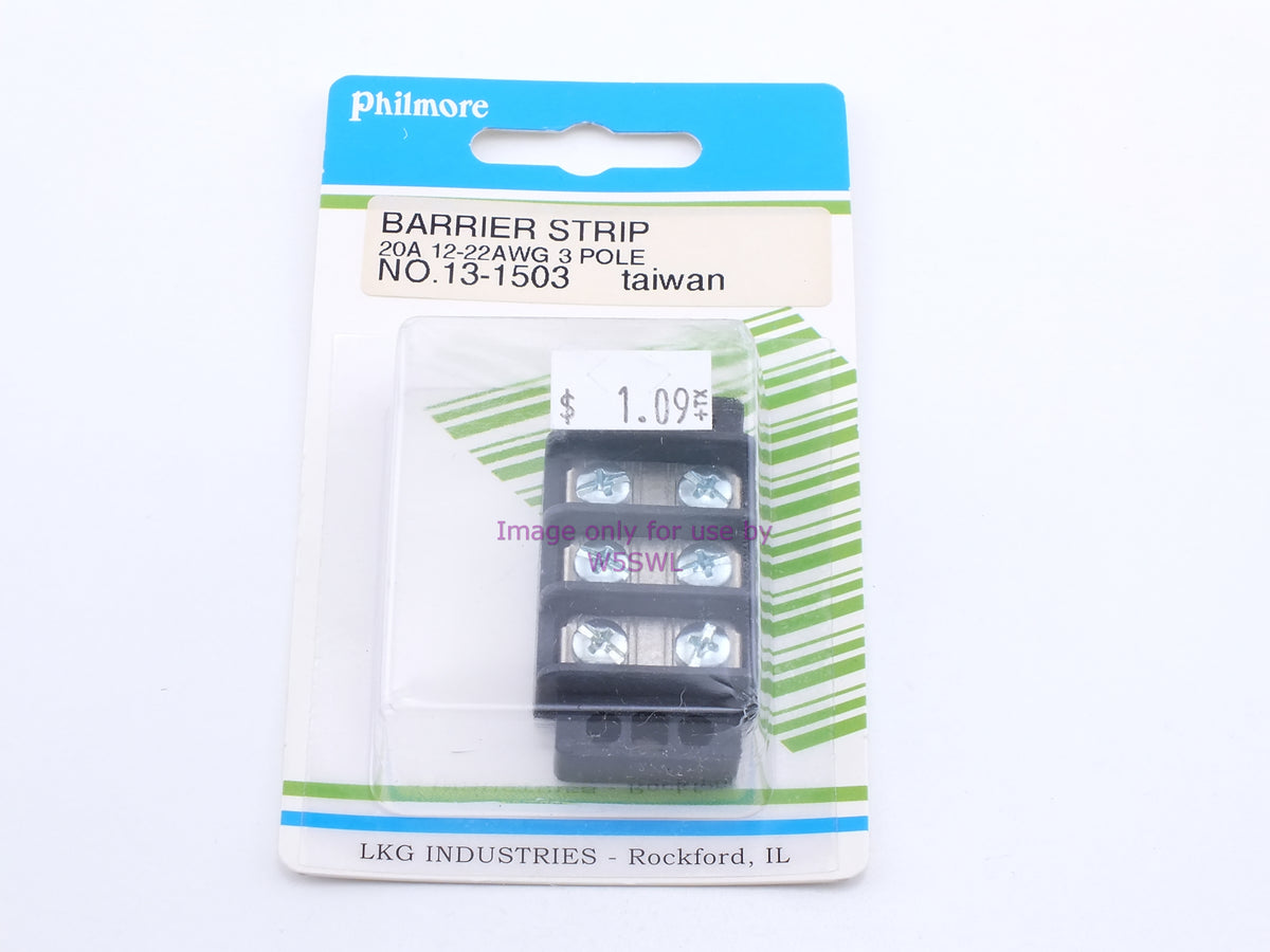 Philmore 13-1503 Barrier Strip 20A 12-22AWG 3 Pole (bin92) - Dave's Hobby Shop by W5SWL