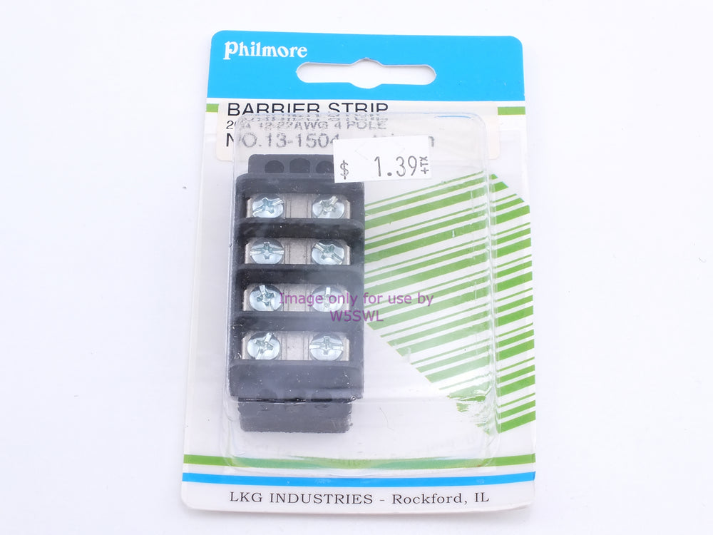 Philmore 13-1504 Barrier Strip 20A 12-22AWG 4 Pole (bin92) - Dave's Hobby Shop by W5SWL