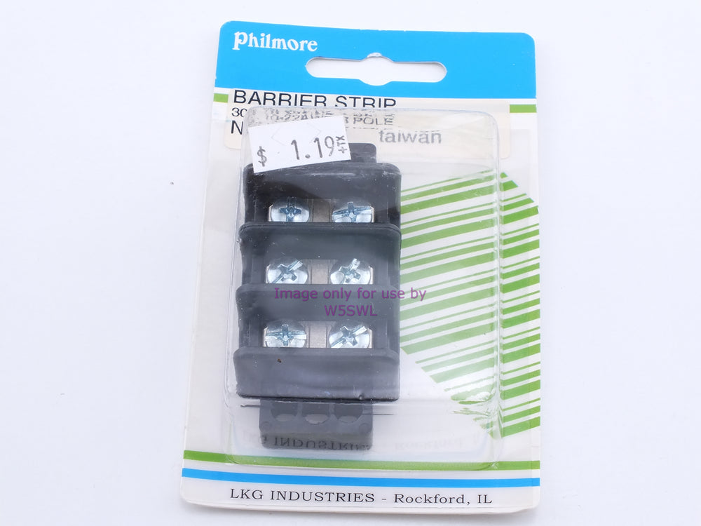 Philmore 13-1603 Barrier Strip 30A 10-22AWG 3 Pole (bin94) - Dave's Hobby Shop by W5SWL
