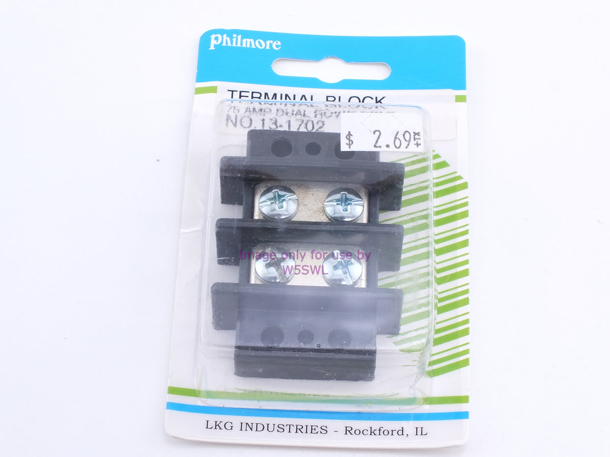Philmore 13-1702 Terminal Block 75 AMP Dual Row/2 Pole (bin93) - Dave's Hobby Shop by W5SWL