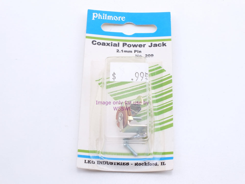 Philmore 209 Coaxial Power Jack 2.1mm Pin (bin30) - Dave's Hobby Shop by W5SWL