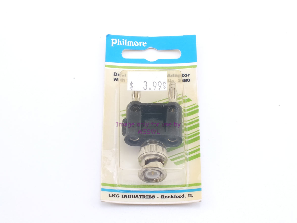 Philmore 2380 Dual Banana Plug Adaptor W/BNC Male (bin39) - Dave's Hobby Shop by W5SWL