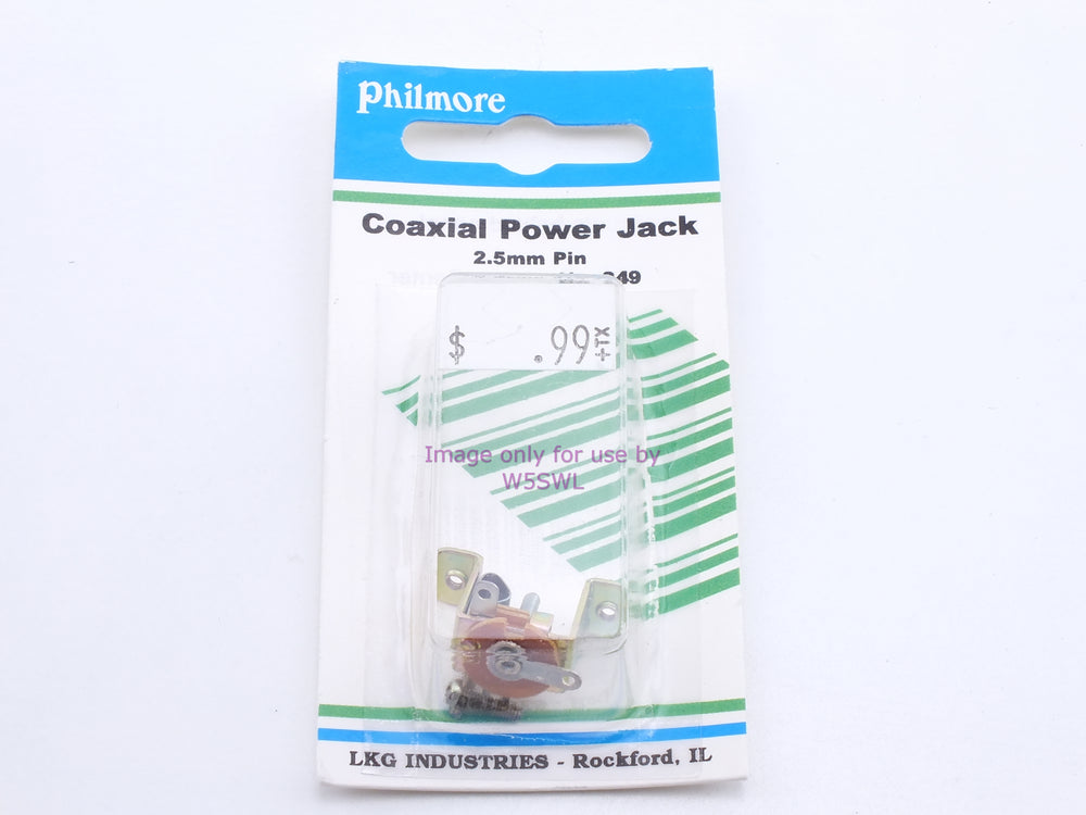 Philmore 249 Coaxial Power Jack 2.5mm Pin (bin30) - Dave's Hobby Shop by W5SWL