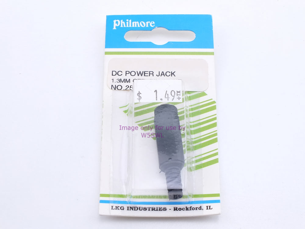 Philmore 256 DC Power Jack 1.3MM CTR. Pin-Inline (bin30) - Dave's Hobby Shop by W5SWL