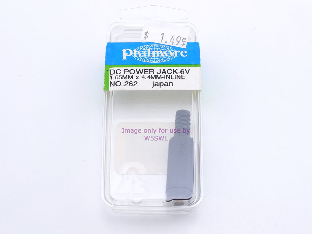 Philmore 262 DC Power Jack-6V 1.65MM x 4.4MM-Inline (bin33) - Dave's Hobby Shop by W5SWL
