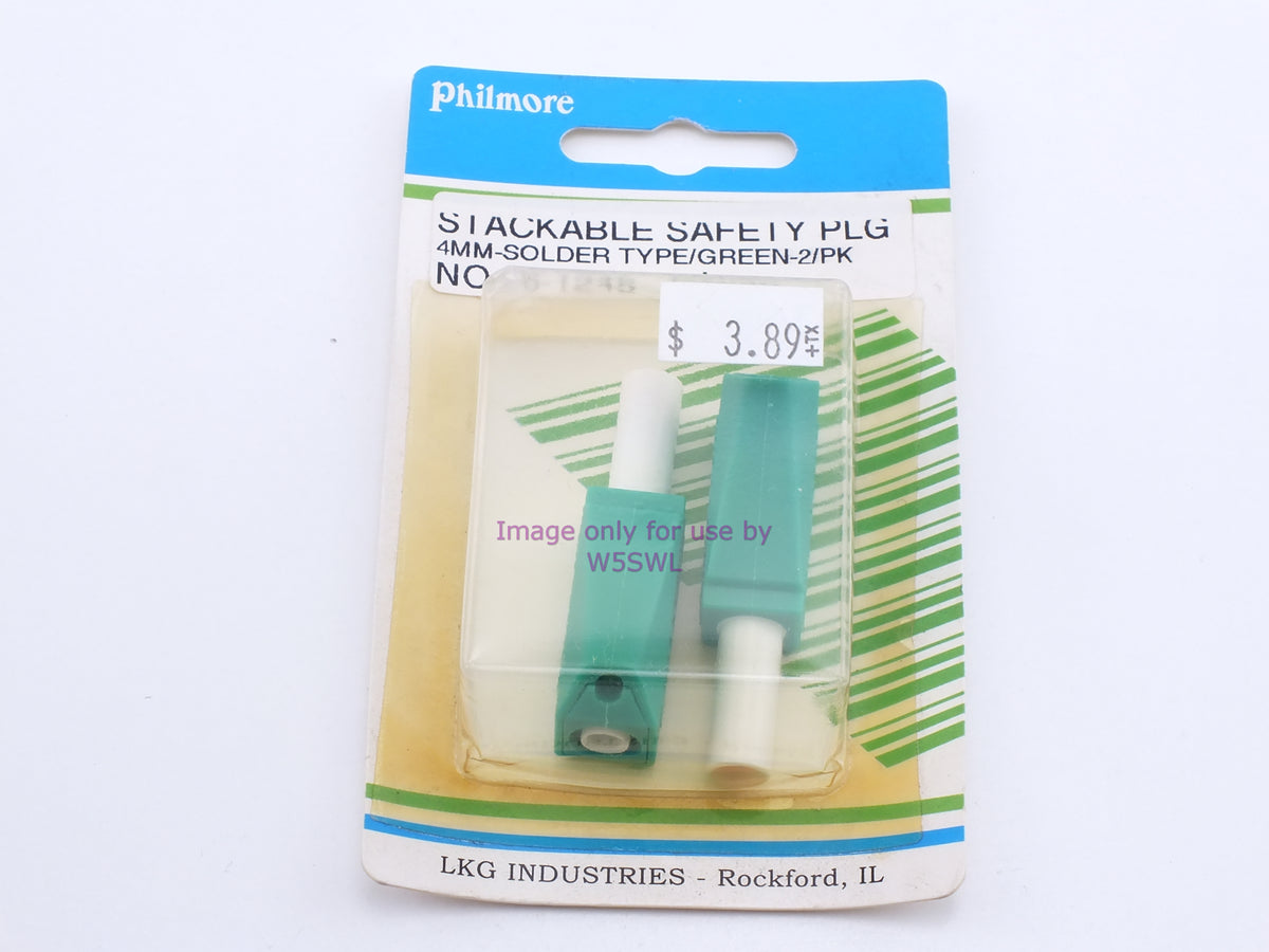 Philmore 28-1245 Stackable Safety Plug 4mm-Solder Type/Green-2Pk (bin41) - Dave's Hobby Shop by W5SWL