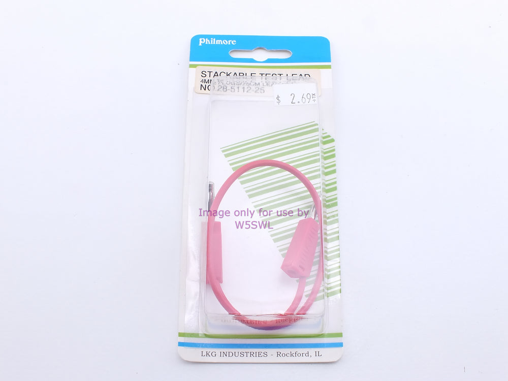 Philmore 28-5112-25 Stackable Test Lead 4mm Plugs/25CM Lead-Red (bin42) - Dave's Hobby Shop by W5SWL