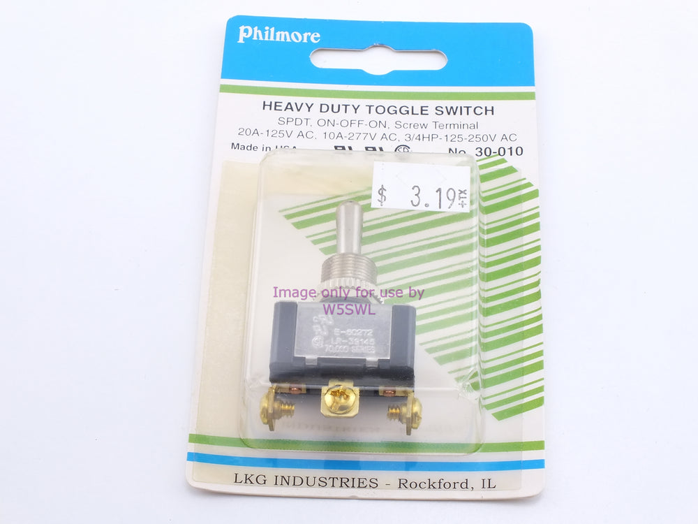 Philmore 30-010 HD Toggle Switch SPDT On-Off-On Screw Term 20A 125VAC (bin12) - Dave's Hobby Shop by W5SWL