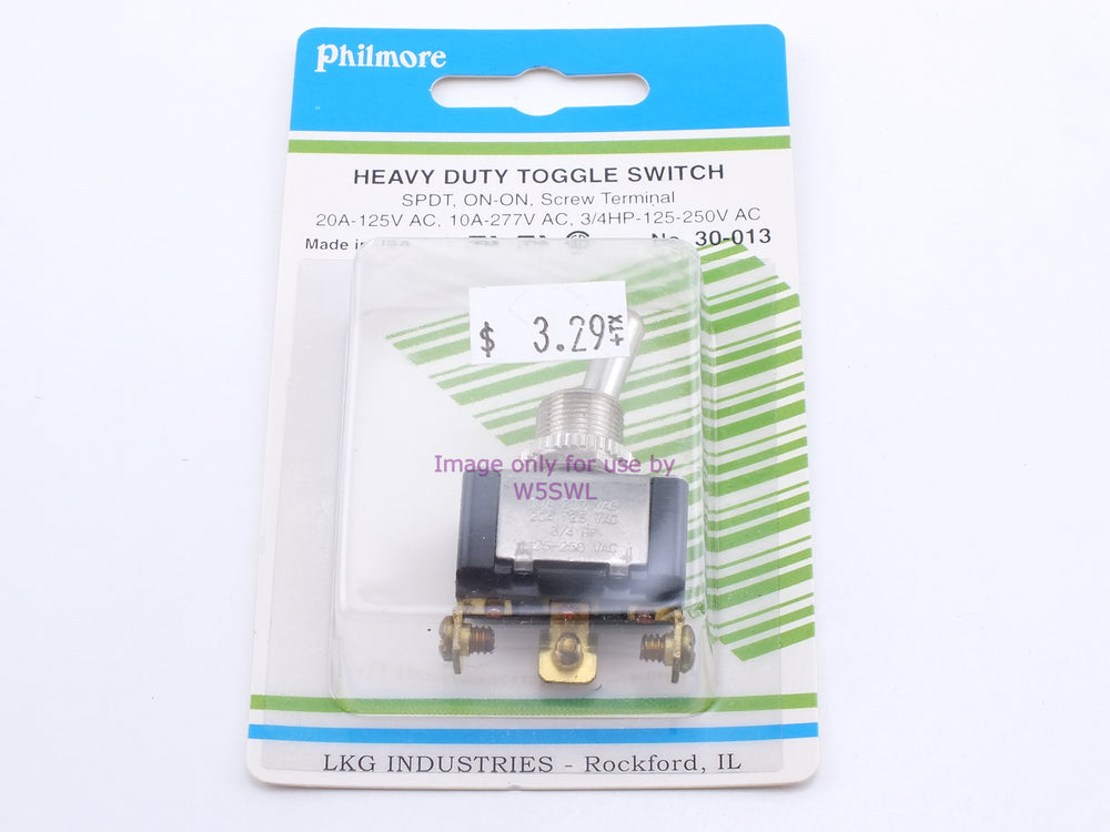 Philmore 30-013 HD Toggle Switch SPDT On-On Screw 20A 125VAC (bin12) - Dave's Hobby Shop by W5SWL