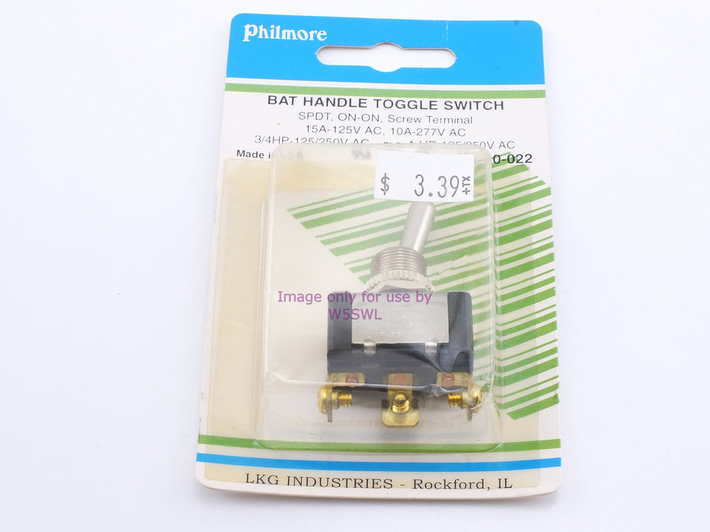 Philmore 30-022 Bat Handle Toggle Switch SPDT On-On Screw 15A 125VAC (bin13) - Dave's Hobby Shop by W5SWL