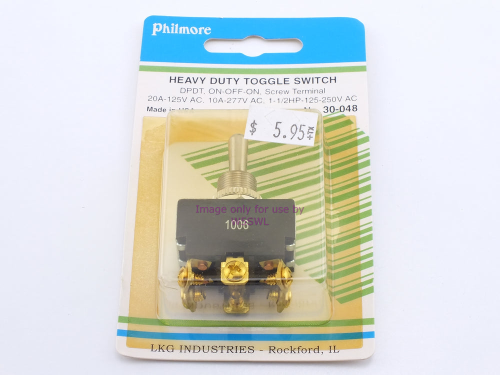 Philmore 30-048 HD Toggle Switch DPDT On-Off-On Screw 20A 125VAC (bin13) - Dave's Hobby Shop by W5SWL