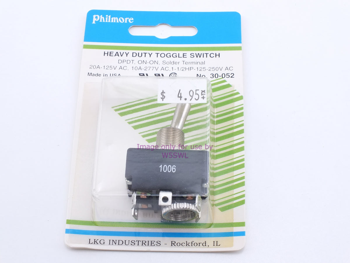 Philmore 30-052 HD Toggle Switch DPDT On-On Solder 20A 125VAC (bin13) - Dave's Hobby Shop by W5SWL