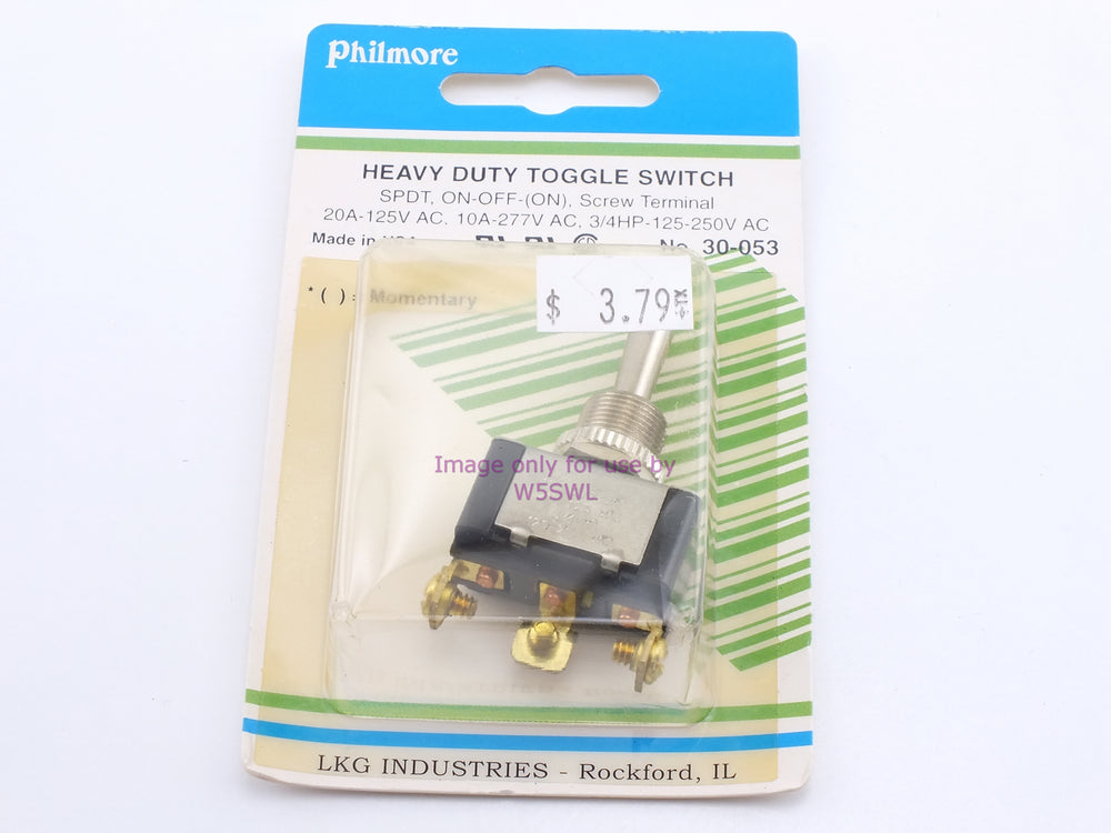 Philmore 30-053 HD Toggle Switch SPDT On-Off-(On) Momentary Screw 20A 125VAC (bin13) - Dave's Hobby Shop by W5SWL