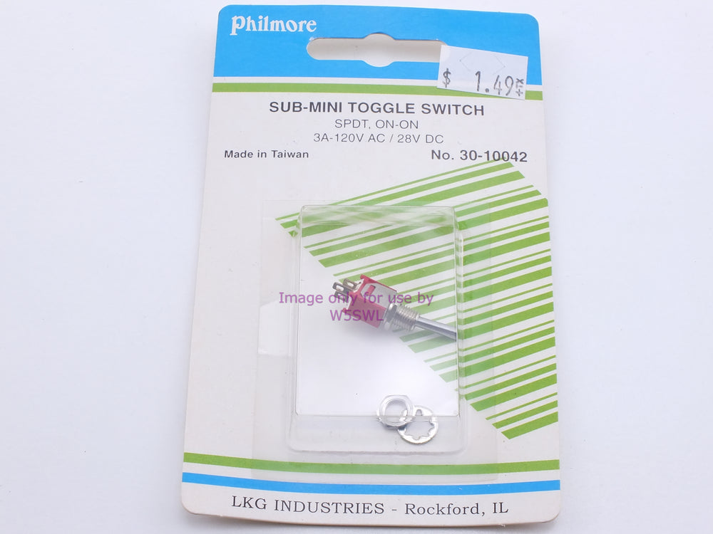 Philmore 30-10042 Sub-Mini Toggle Switch SPDT On-On 3A-120VAC/ 28VDC (bin22) - Dave's Hobby Shop by W5SWL