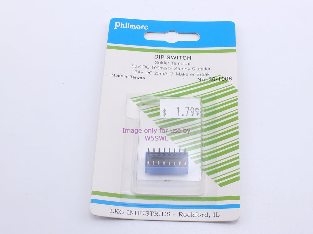 Philmore 30-1008 Dip Switch Solder 50VDC 100mA @ Steady Situation 24VDC 25mA@ Make Or Break (bin18) - Dave's Hobby Shop by W5SWL